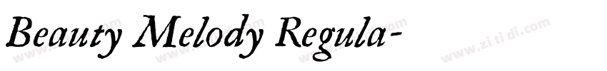 Beauty Melody Regula字体转换